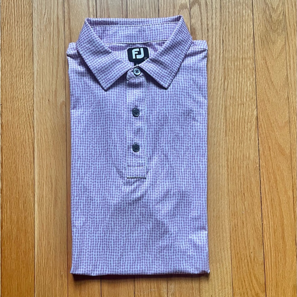 FootJoy Lavender Geometric Print Polo